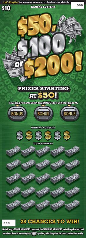 $50, $100 OR $200 Ticket Art