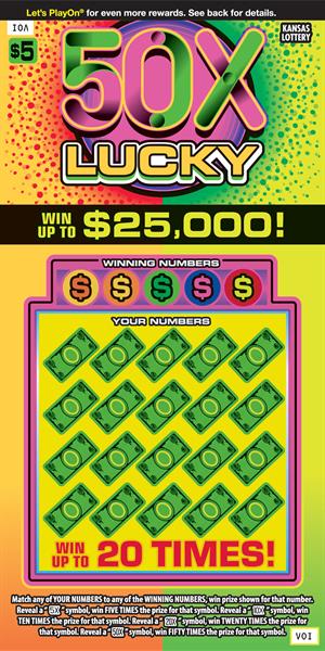 50X LUCKY Ticket Art
