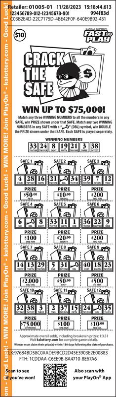 CRACK THE SAFE Ticket Art