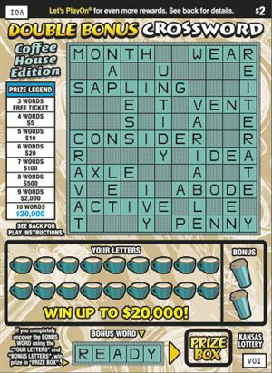 DOUBLE BONUS CROSSWORD Ticket Art
