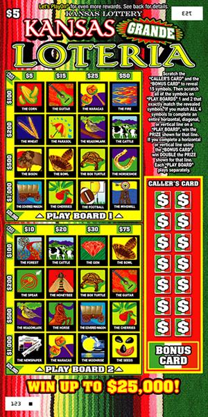 KANSAS GRANDE LOTERIA Ticket Art