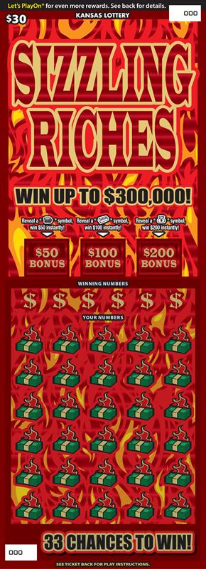 SIZZLING RICHES Ticket Art