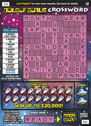 DOUBLE BONUS CROSSWORD Ticket Art