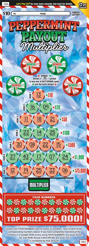 PEPPERMINT PAYOUT MULTIPLIER Ticket Art