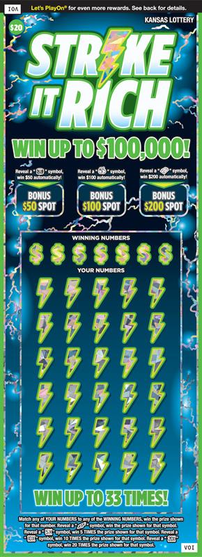 STRIKE IT RICH! Ticket Art