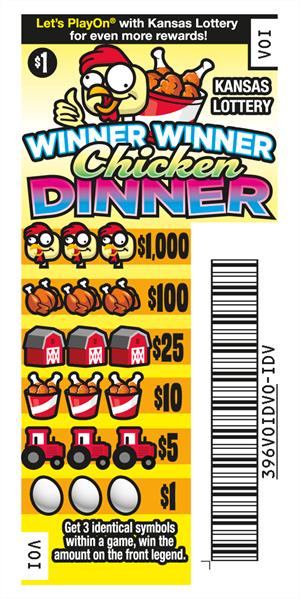 WINNER WINNER CHICKEN DINNER Ticket Art