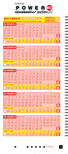 Powerball Play Slip